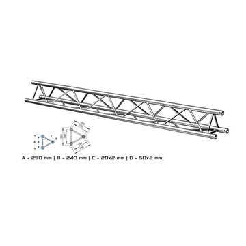 ALUSTAGE W.AL33200 TRIO 290 2M TRUSS