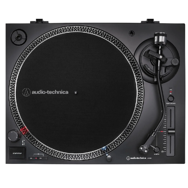 Audio-Technica turntable on a white background