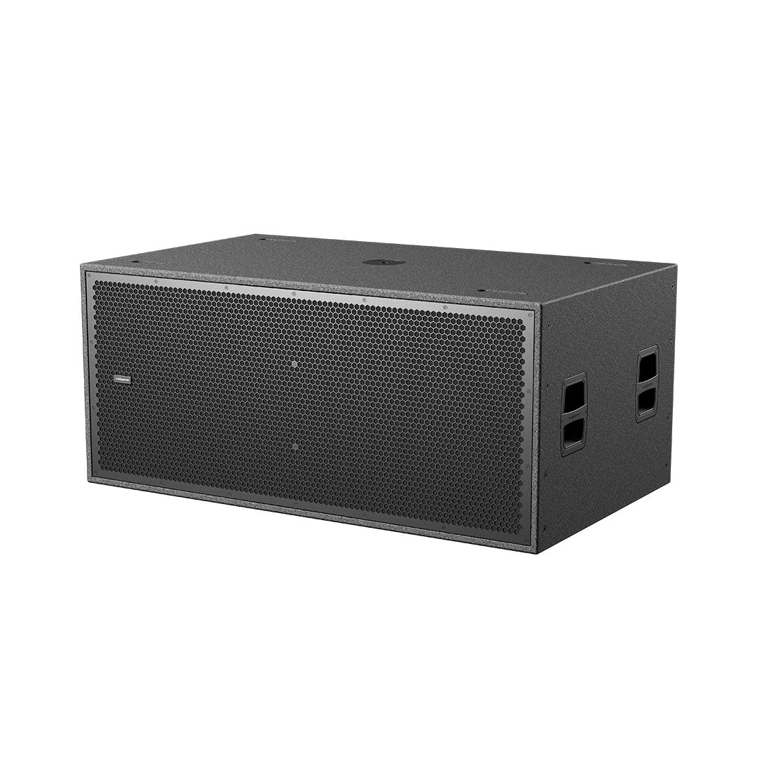 Black rectangular speaker on a white background