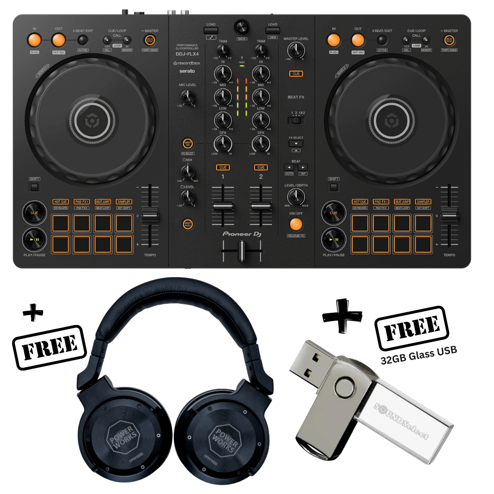 Pioneer DDJ-FLX4 (FREE HPW-5000 & 32GB USB)