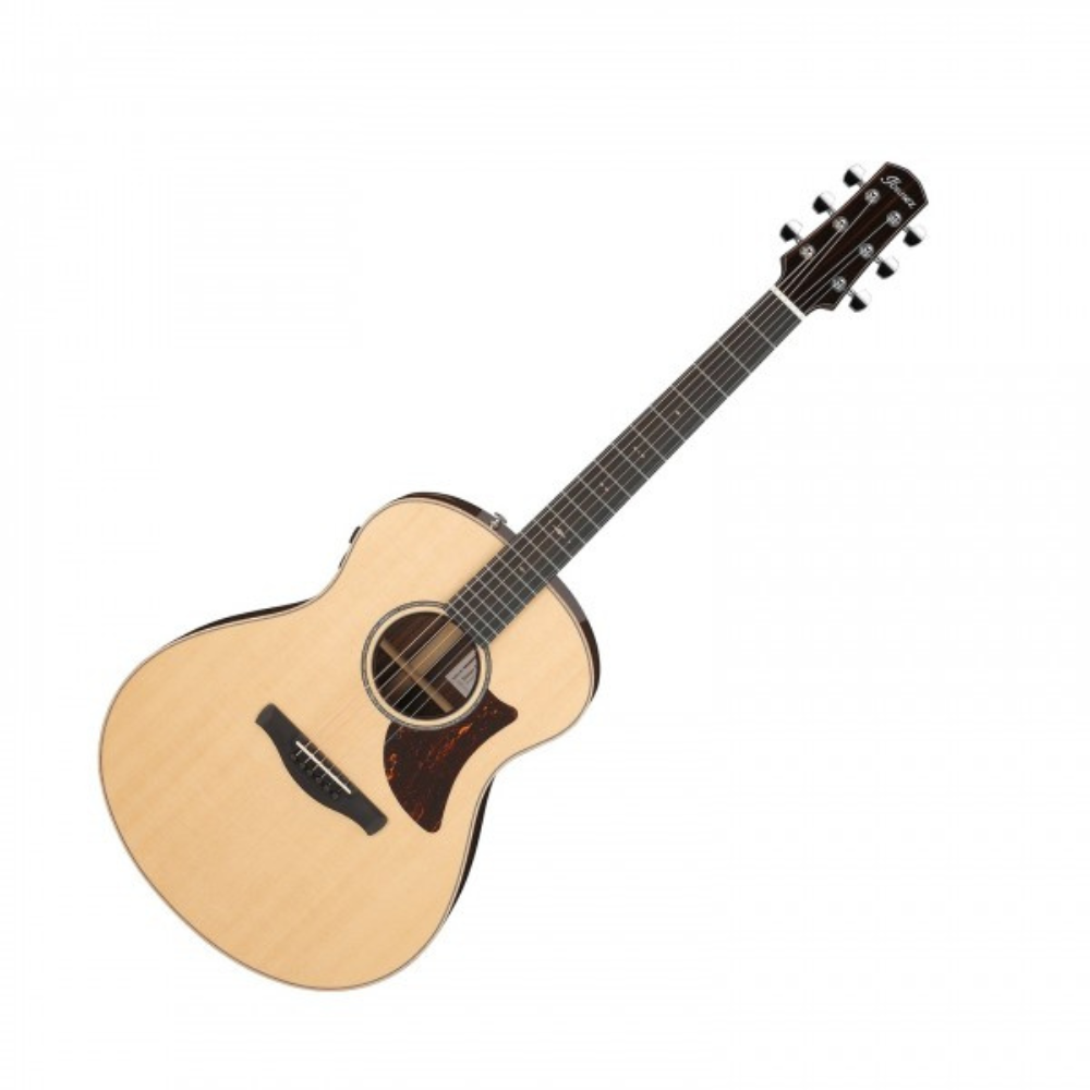 Acoustic guitar on a white background