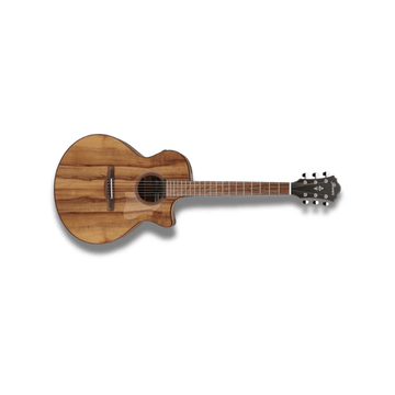 Wooden acoustic guitar on a white background