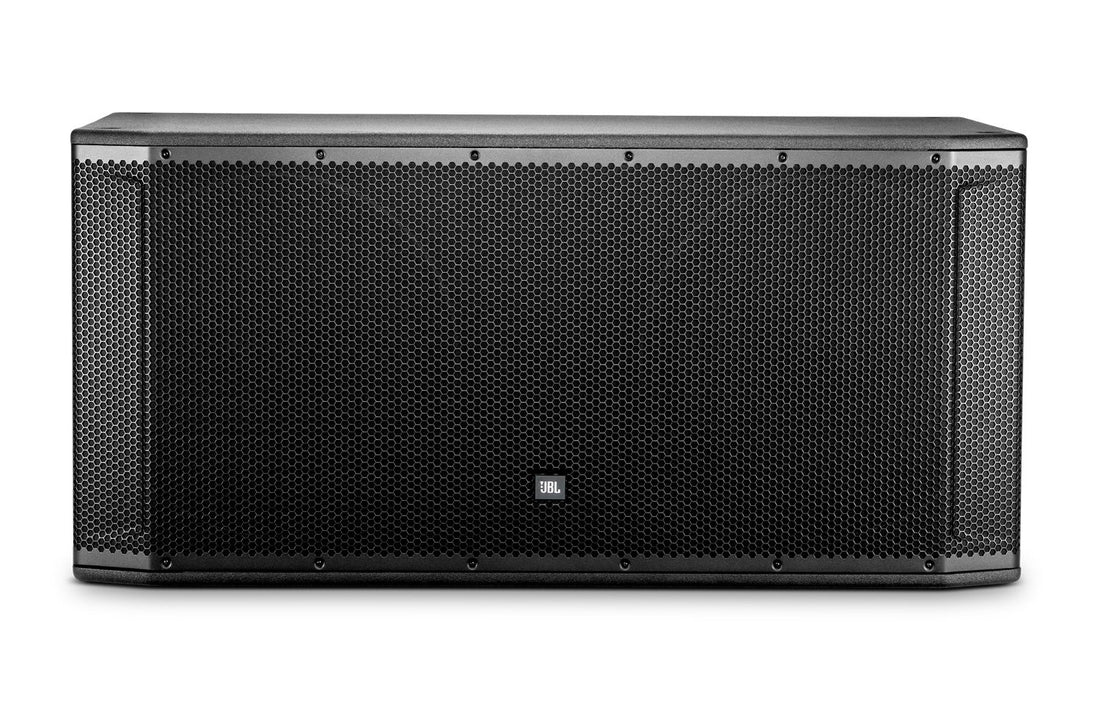 Black speaker on a white background