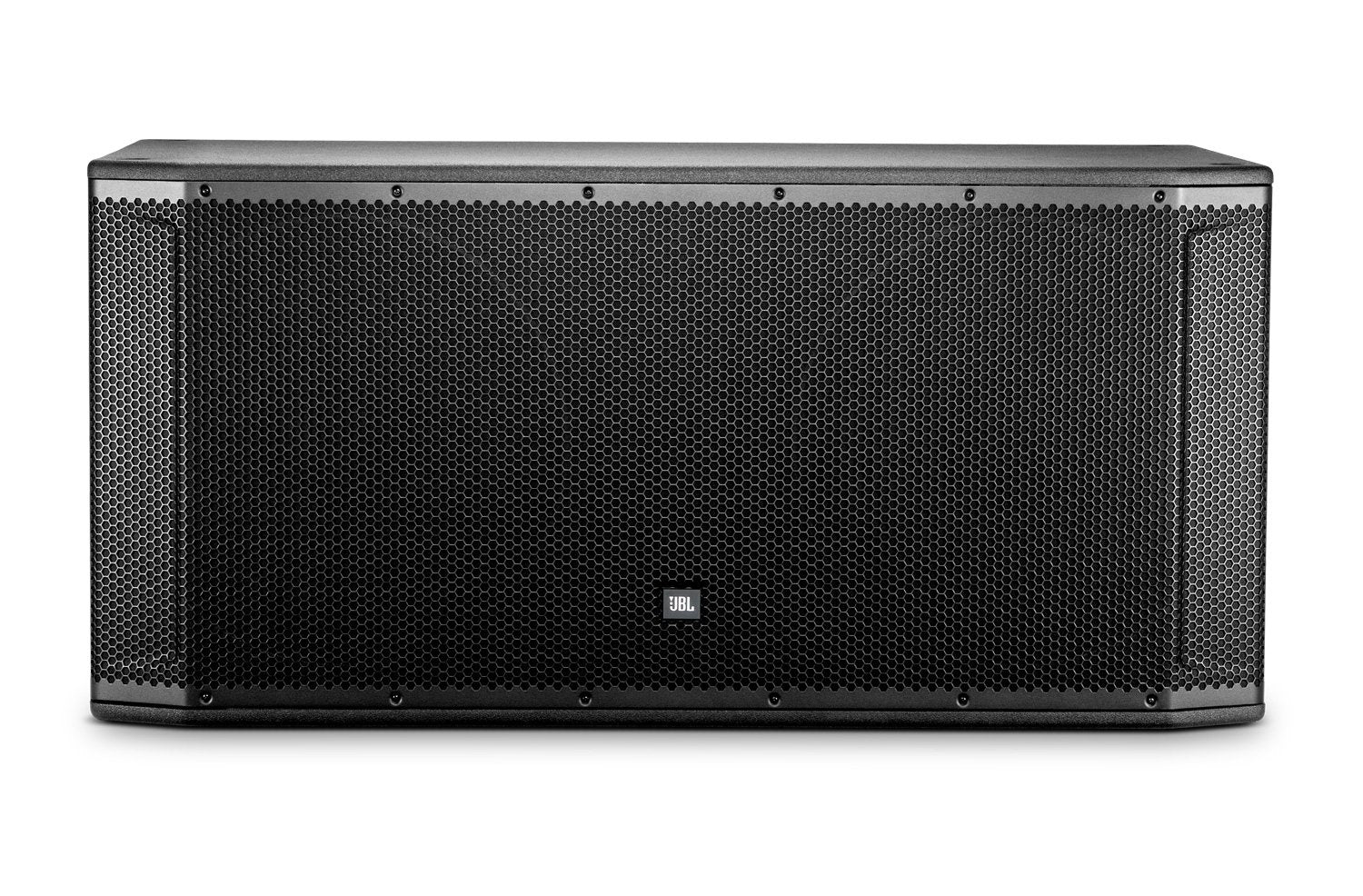 Black speaker on a white background