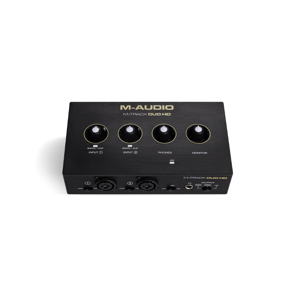 M-Audio M-Track Duo HD audio interface on a white background