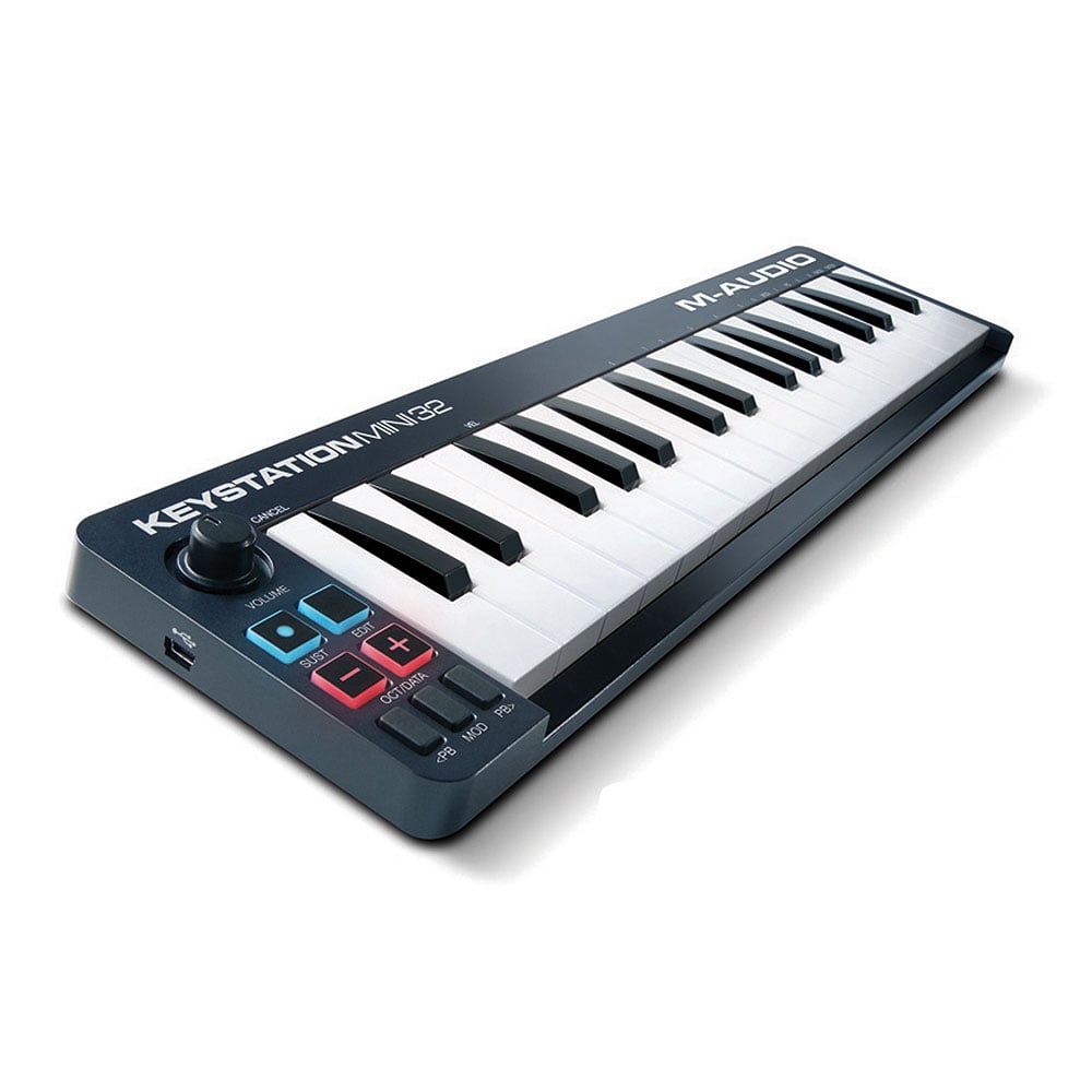 M-Audio keyboard controller on a white background