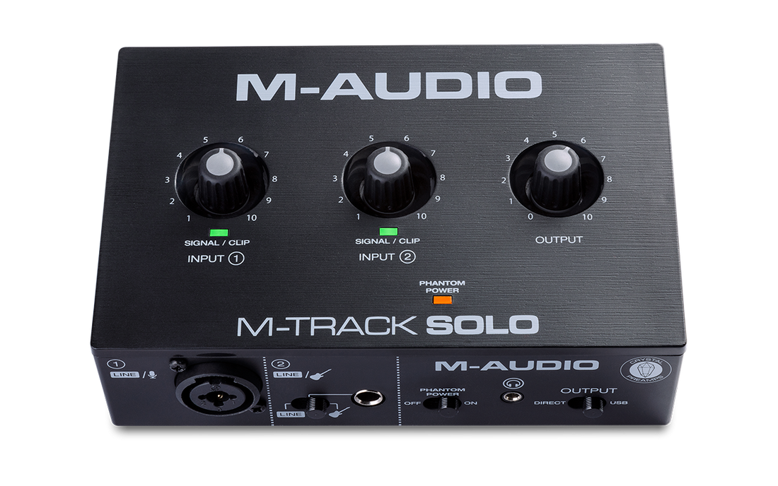 M-Audio M-Track Solo audio interface on a white background