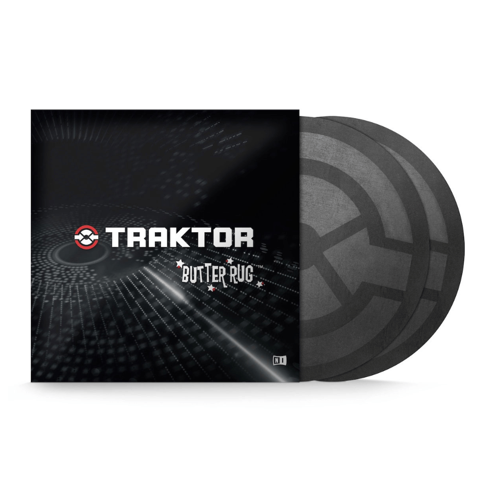 Traktor vinyl record with packaging on a white background