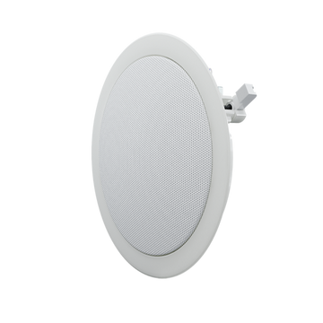 White ceiling speaker on a white background