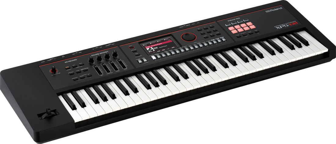 Keyboard with digital display on a white background