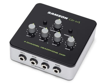 Samsom QH4 4-channel headphone amplifier on a white background