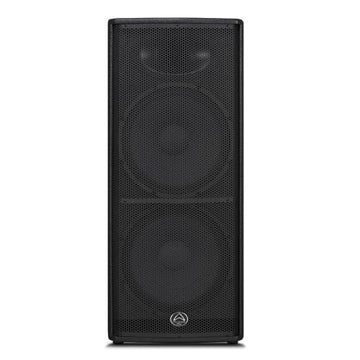 Black speaker on a white background