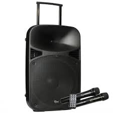 Filo FCA15PA PORTABLE PA 2x UHF MICS/MP3/USB/SD/FM/BT 15in 863.1/864.5MHZ