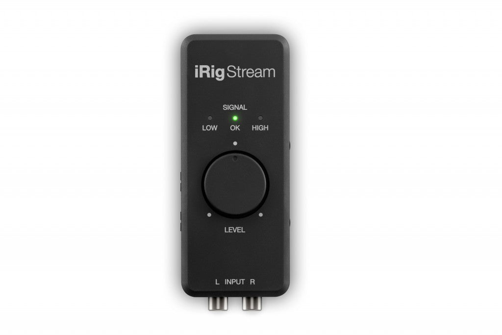 iRig Stream audio device on a white background