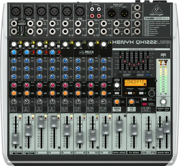 配信機器・PA機器・レコーディング機器 Behringer XENYX QX1202USB Black Behringer XENYX QX1222USB Mixer with USB and Effects | Sound Select ZA