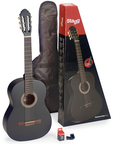 Stagg C410 BK – 1/2 Classical Guitar Pack (Black)
