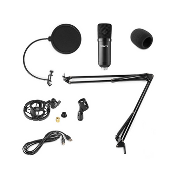 Vonyx – CMS300B STUDIO SET BLACK CONDENSER USB MIC WITH STAND & POP FILTER