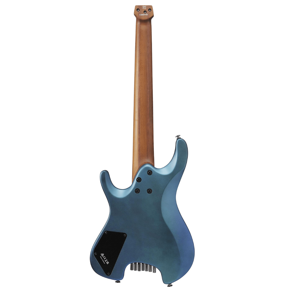 Demo Ibanez Q547-BMM 7-String Quest Headless - Blue Chameleon Metallic Matte