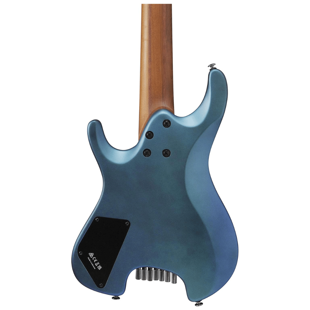 Demo Ibanez Q547-BMM 7-String Quest Headless - Blue Chameleon Metallic Matte