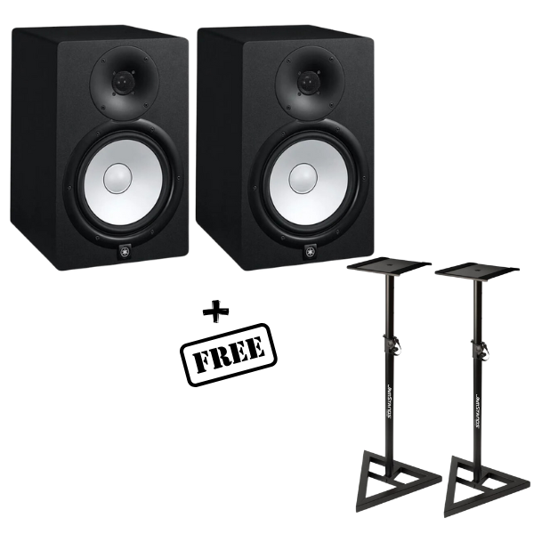 Yamaha HS8 (Pair) + Monitor Stands