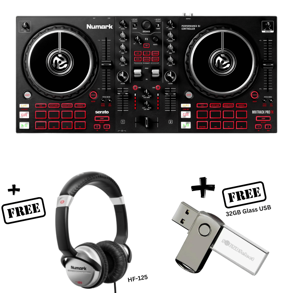 Numark Mixtrack Pro FX (FREE NUMARK HF125 & 32GB USB)
