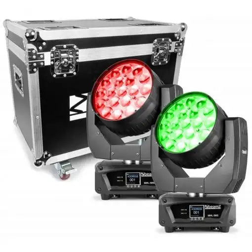 Beamz MHL1915 LED MOVING HEAD WASH 380W [2 IN A FLIGHTCASE