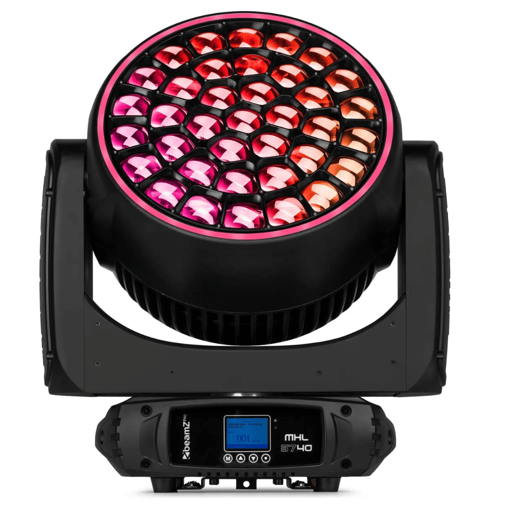 Beamz Pro MHL3740 LED Wash Moving Head with Zoom [2 IN A FLIGHTCASE]