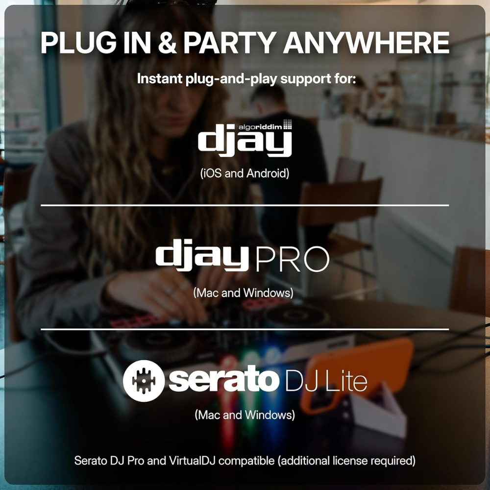 Numark Party Mix III (Black) Bluetooth DJ Controller with Built-in Lights