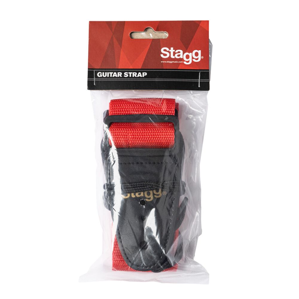 Stagg Nylon Guitar Strap 2" Red