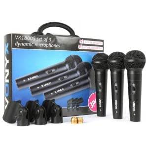 VONYX VX1800S 3 Pack Dynamic Microphones