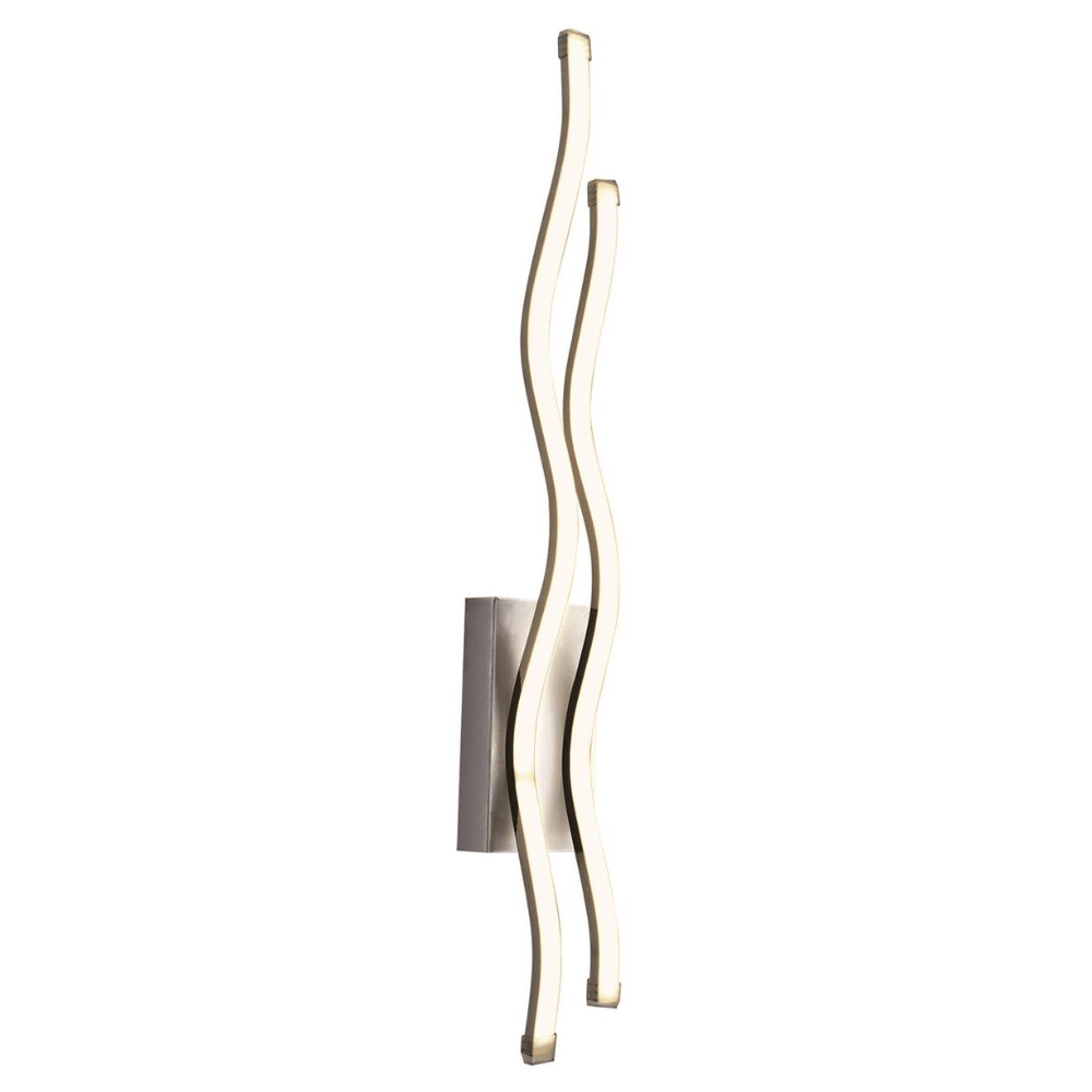 20 Watt LED Chrome Wall Bracket with 2 Wavy Verticlal Arms (DEMO, NO WARRANTY)