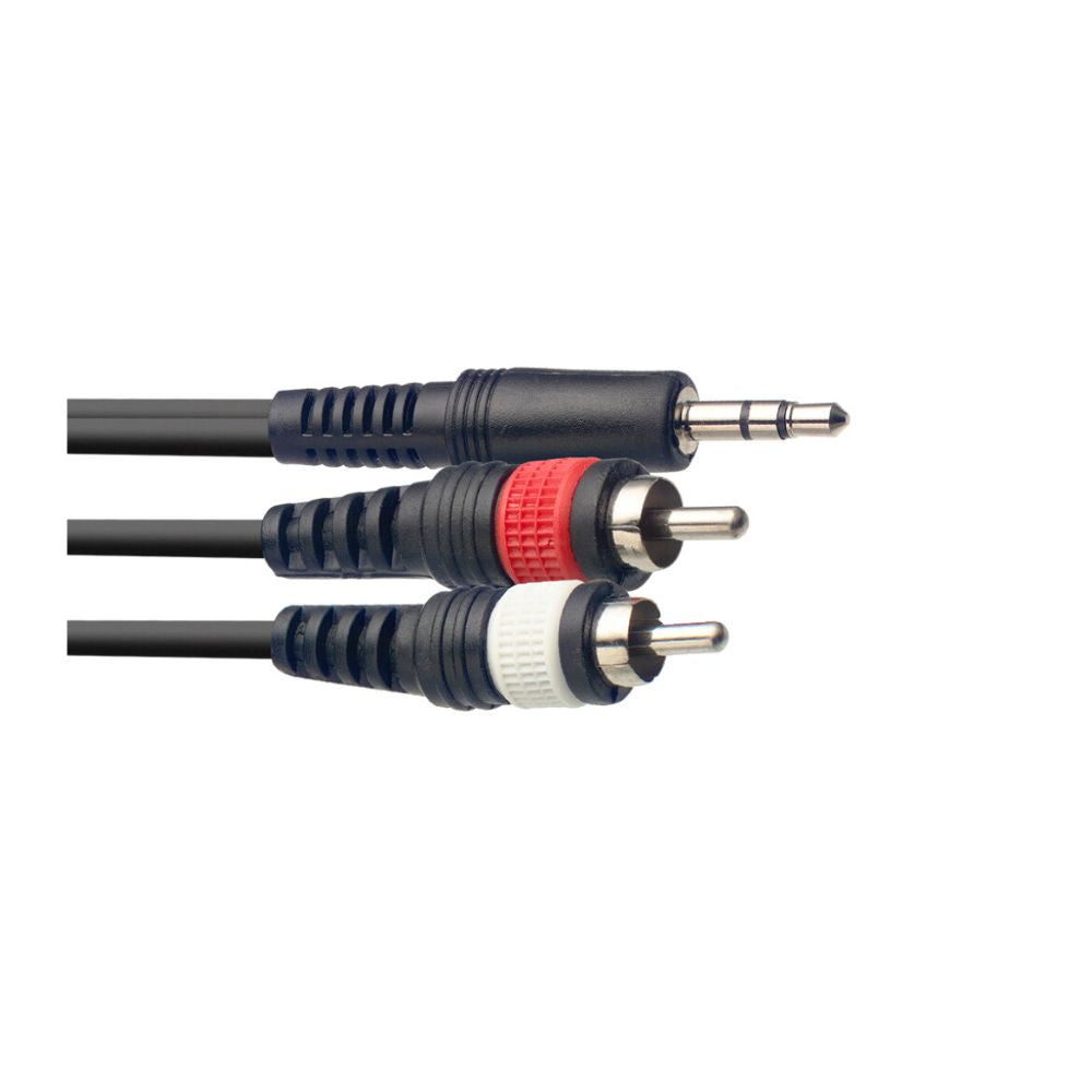 Stagg 1m Y cable, mini jack/RCA