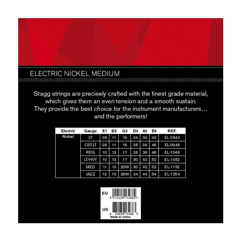 Stagg EL1152 Nickel Plated Electric 6-string Set - Medium