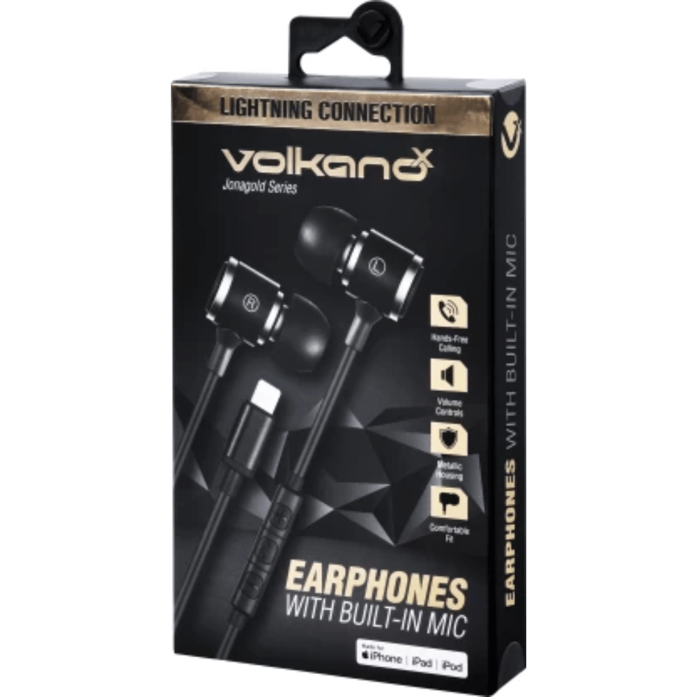 VolkanoX Jonagold Series MFI Lightning Earphones Wired Headset  (In the Ear)