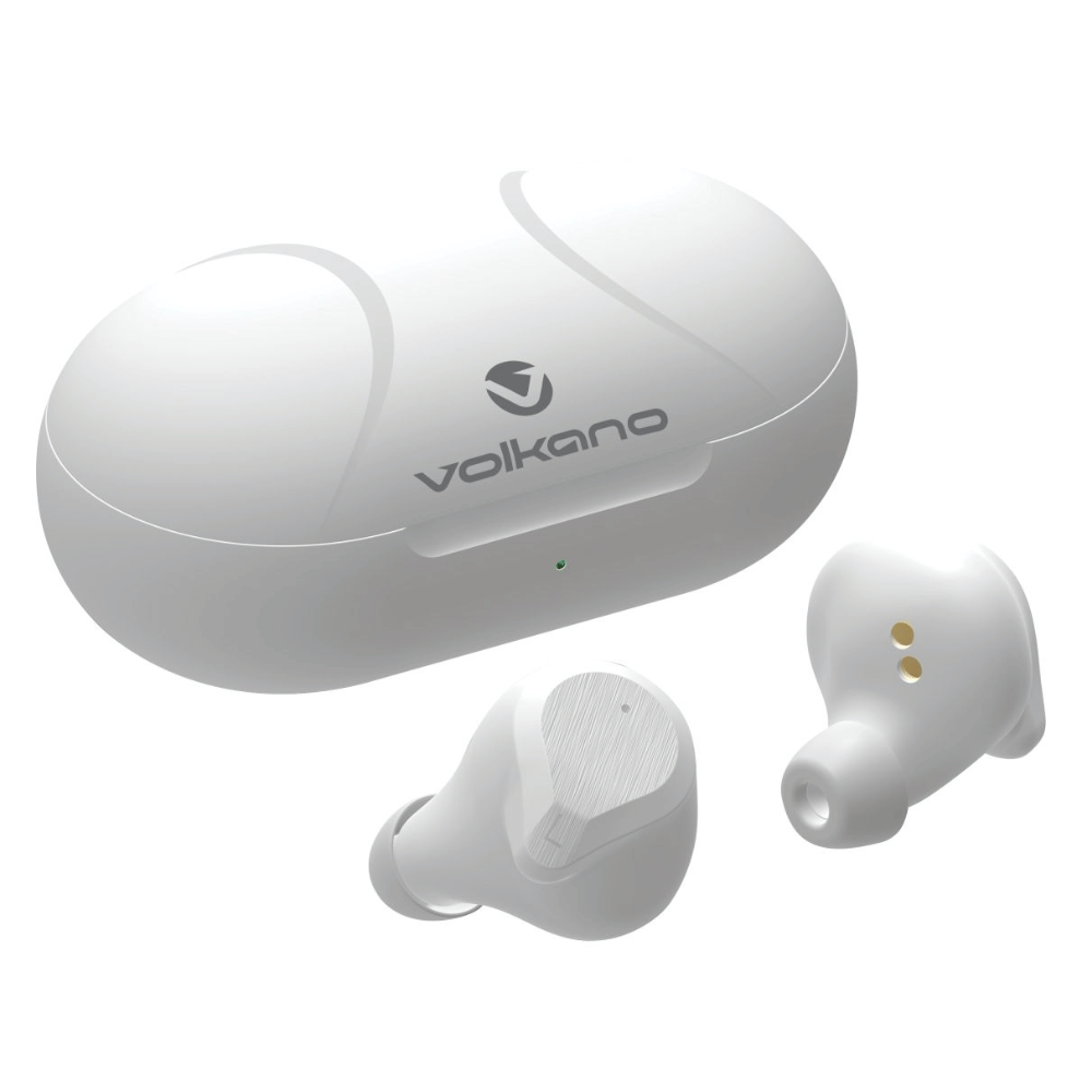 Volkano Scorpio Series True Wireless (TWS) Bluetooth Earphones with Mic - White