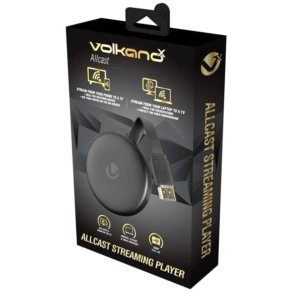 VolkanoX VK-6516-BK Allcast Series Wireless Casting Adaptor, Black