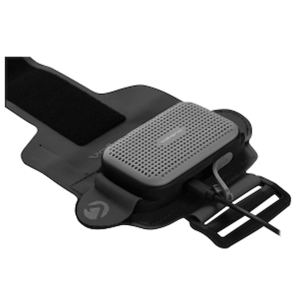 Volkano Pumped Series Wearable Bluetooth Speaker, Black/Grey