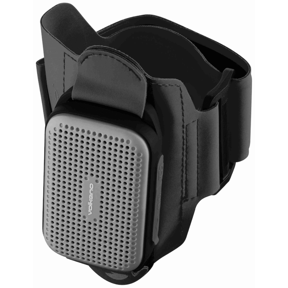 Volkano Pumped Series Wearable Bluetooth Speaker, Black/Grey
