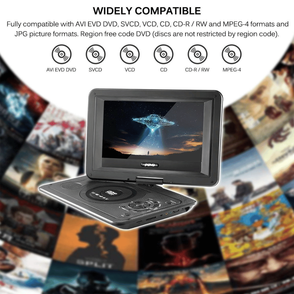 Latest 13.9 Inch Portable DVD EVD Player with TV FM USB Game Function (DEMO, OPEN BOX, NO WARRANTY) (Online Auction)