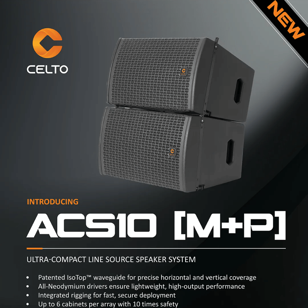 CELTO ACS10 (P&M) ACTIVE/PASSIVE 10in" LINE ARRAY