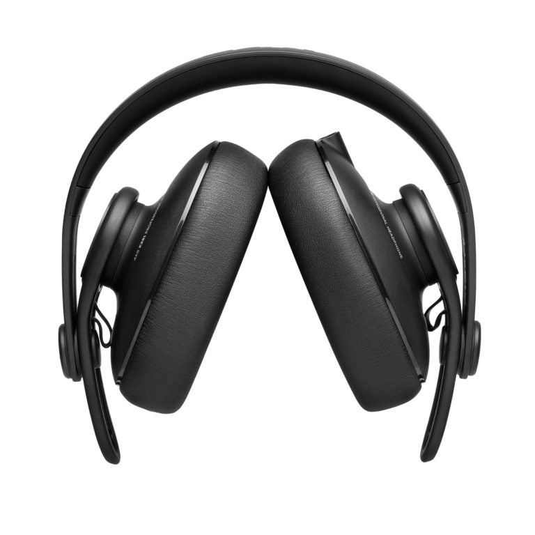 Black over-ear headphones on a white background