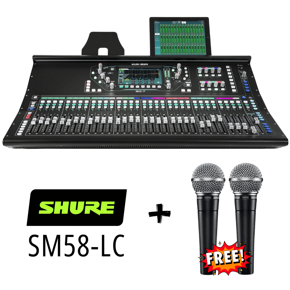 Allen & Heath SQ-7 with 2 x FREE Shure SM-58LC Microphones