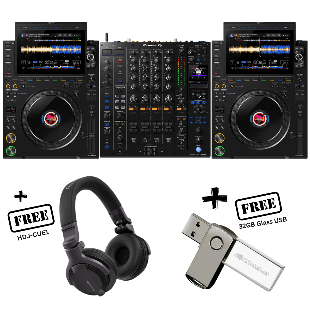 Alpha Theta CDJ3000X & DJM-A9 (FREE HDJ-CUE1 & 32GB USB)