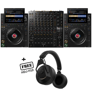 Alpha Theta CDJ3000X & DJM-V10 (FREE HDJ-F10)