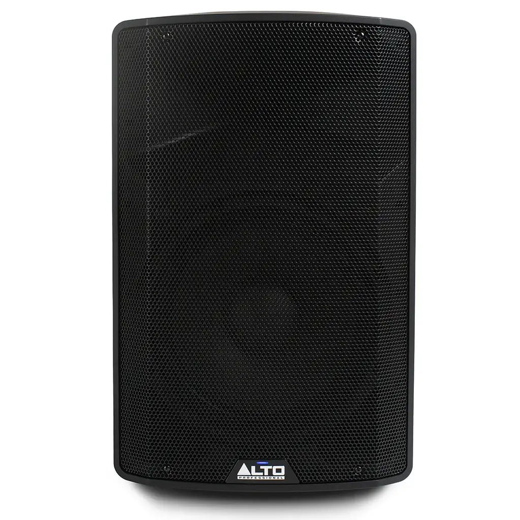 Black speaker with 'Alto' branding on a white background