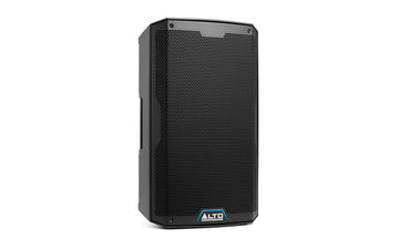 Black speaker with 'ALTO' branding on a white background