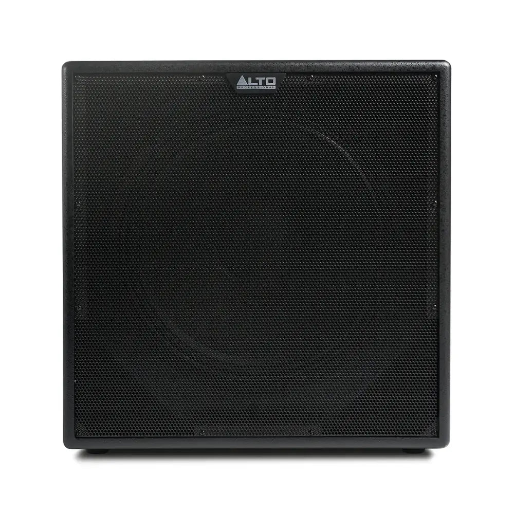 Black speaker with 'ALTO' branding on a white background