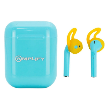 Amplify Buds Series True Wireless Earphones with Silicone Accessories - Blue/Orange (DEMO, OPEN BOX, NO WARRANTY)
