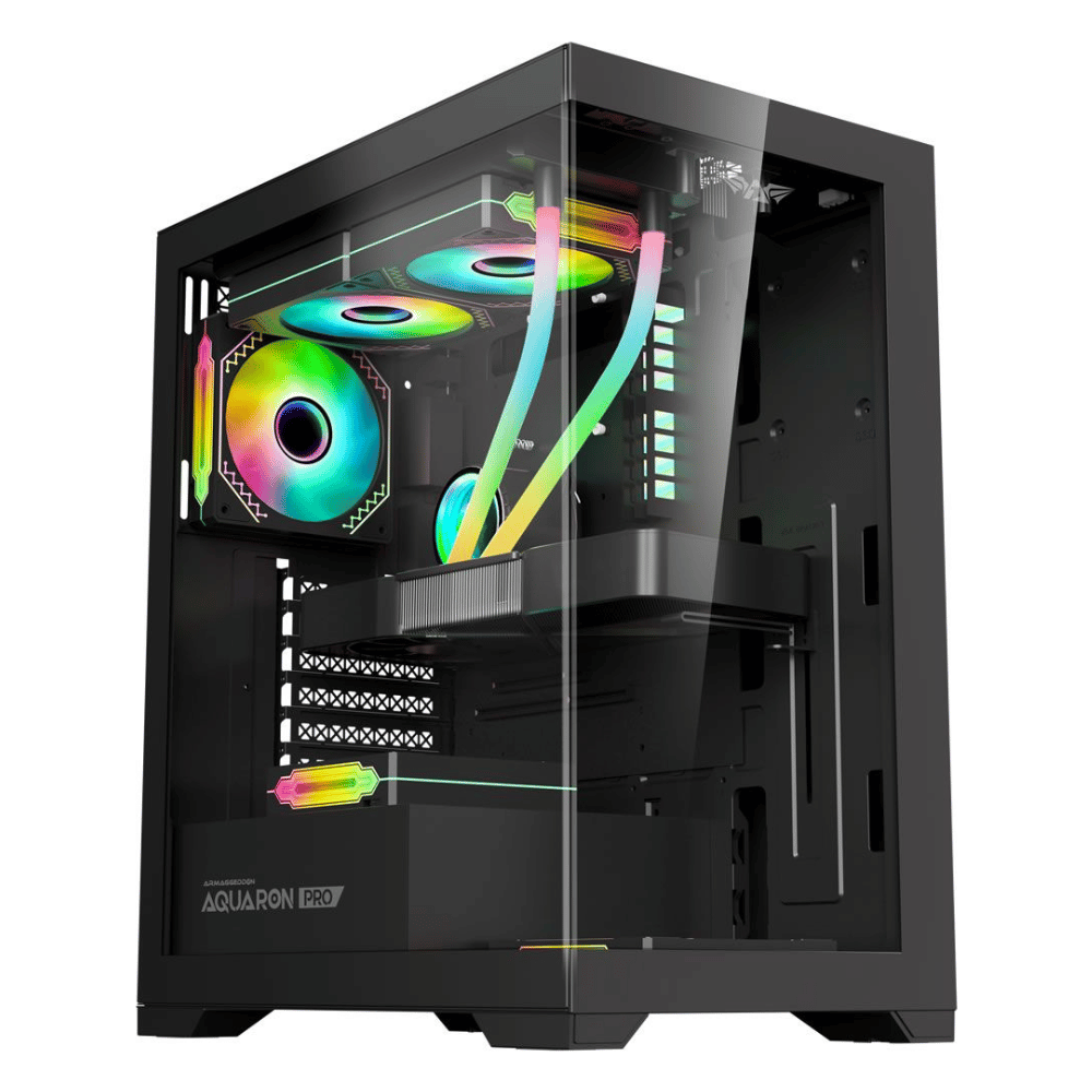 Armaggeddon Aquaron Pro ATX Gaming Case - Black (DEMO, OPEN BOX, NO WARRANTY)