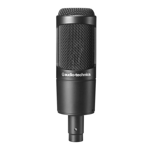 Audio-Technica microphone on a white background